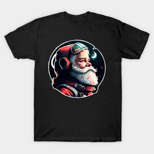 Astronaut Santa Sticker T-Shirt